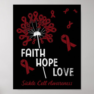 Poster Faith Hope Love Sickle Cell Awareness 1