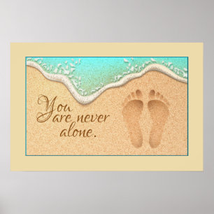 Poster Faith One Set d'empreintes dans le sable