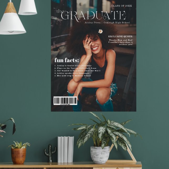 Poster Faits amusants | Photo de couverture du magazine G (Salon 1)