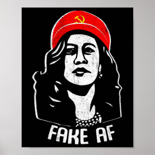 Poster Fake Af Kamala Harris Humour électoral du communis