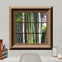 Fake Window Afficher l'affiche Bamboo Trees Zen