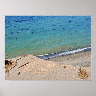 Poster Falaise au-dessus des peignes de plage à Dungeness