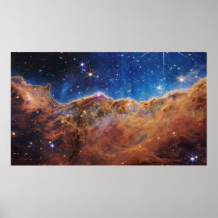 Poster "Falaises cosmiques" dans la Nebula de Carina