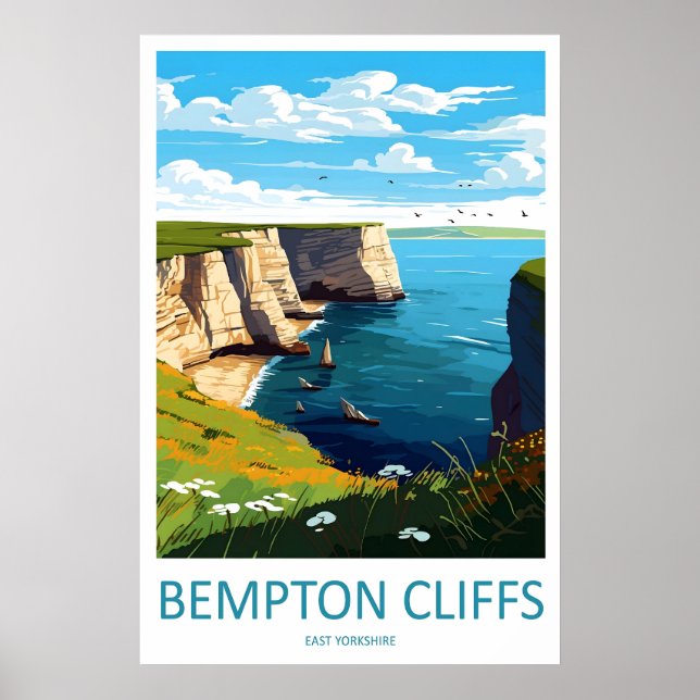 Poster Falaises de Bempton 1 (Devant)