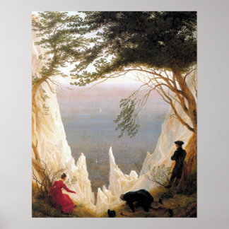 Poster Falaises de calque sur Rugen Caspar David Friedric