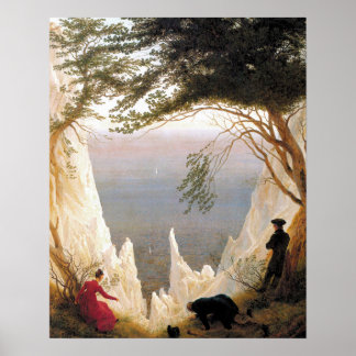 Poster Falaises De Calque Sur Rugen (Friedrich 1818)