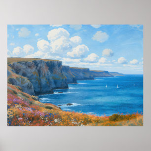 Poster "Falaises d'Endless Horizon" - Un paysage marin ga