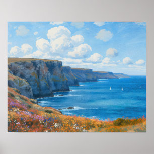 Poster "Falaises d'Endless Horizon" - Un paysage marin ga