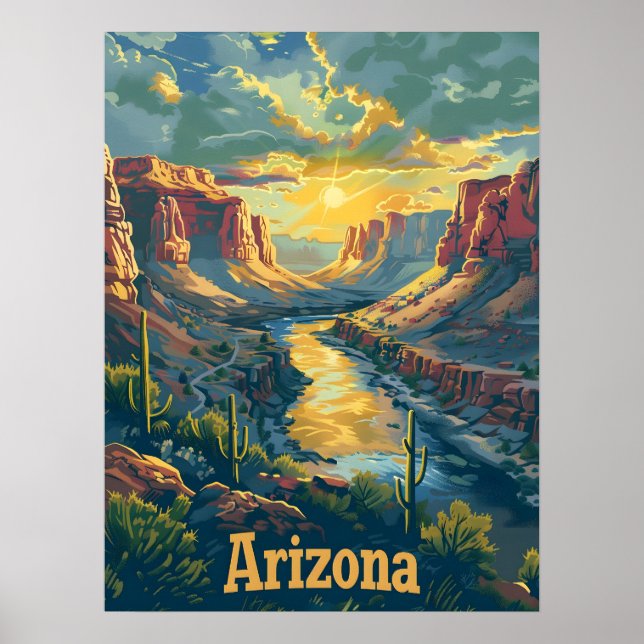 Poster Falaises du désert de l'Arizona (Devant)