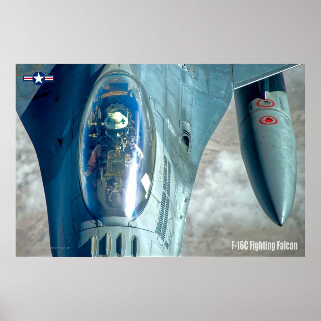 POSTER FALCON DE COMBAT F-16C (Devant)
