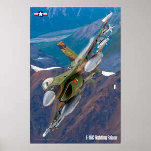 POSTER FALCON DE COMBAT F-16C