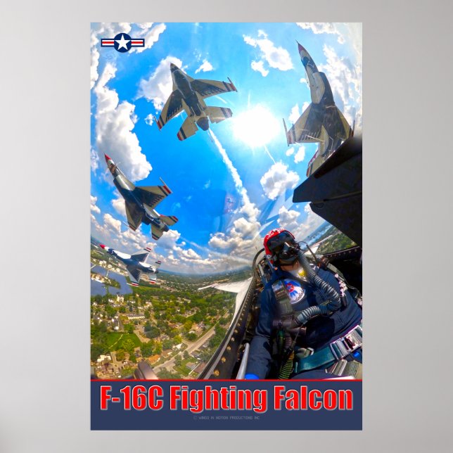 POSTER FALCON DE COMBAT F-16C (Devant)