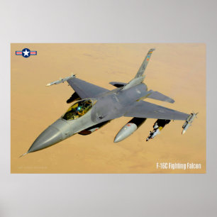 POSTER FALCON DE COMBAT F-16C