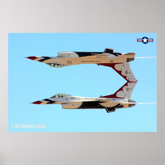 POSTER FALCON DE COMBAT F-16C (Devant)