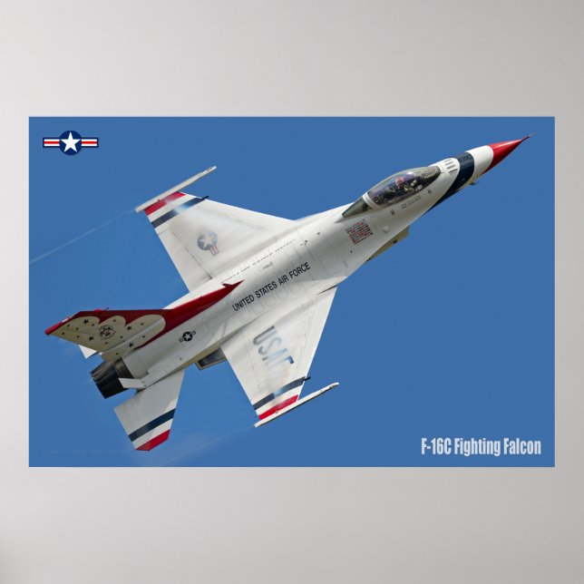 POSTER FALCON DE COMBAT F-16C (Devant)
