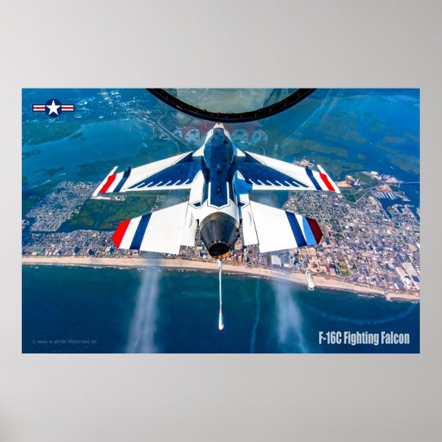 POSTER FALCON DE COMBAT F-16C (Devant)
