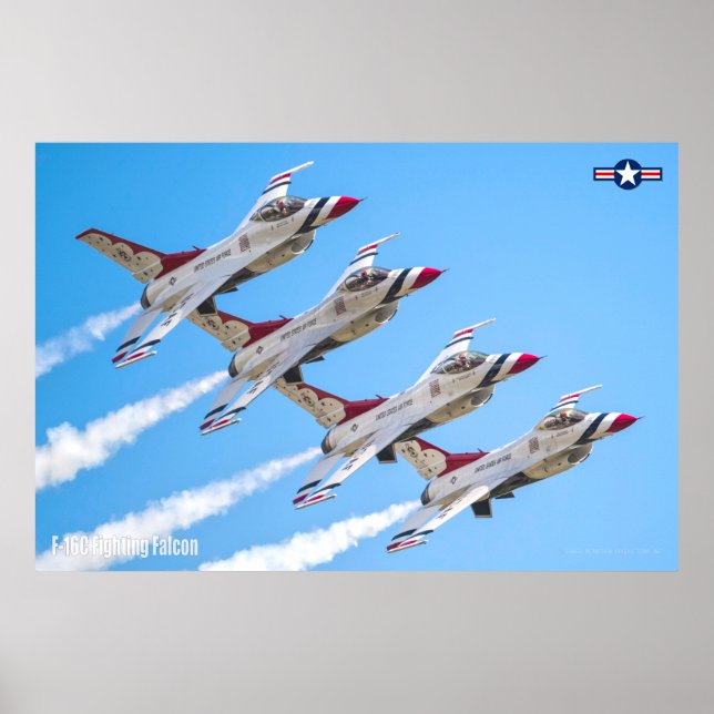 POSTER FALCON DE COMBAT F-16C (Devant)