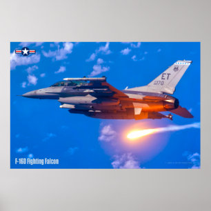 POSTER FALCON DE COMBAT F-16D