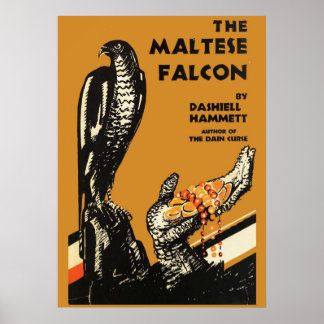 Poster Falcon maltais Dashiell Hammet Première édition C