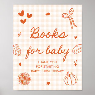 Poster Fall Cutie Pie Baby shower Livres pour Baby Game