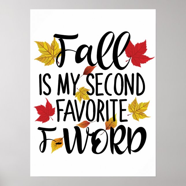 Poster Fall est My Second Favorite F-Word (Devant)