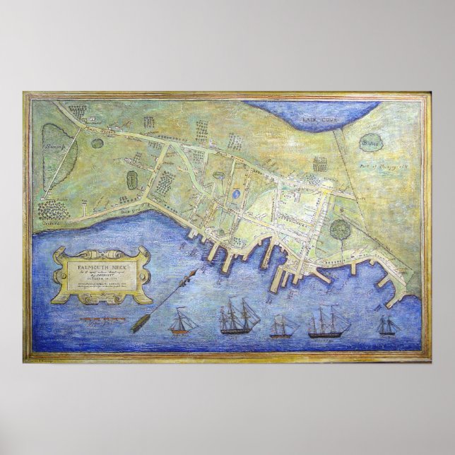 Poster Falmouth 1775 (Devant)