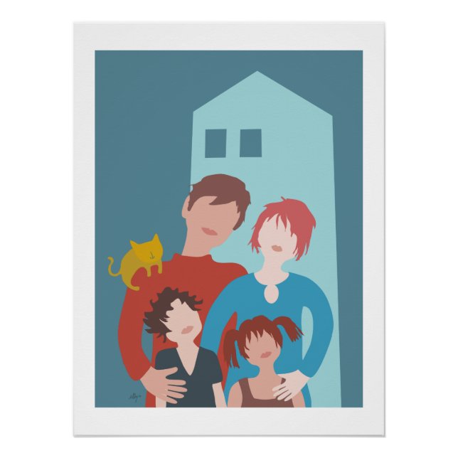 poster familial and cat (Devant)