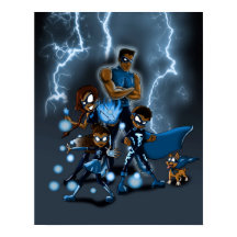 Famille afro-américaine de superhéros