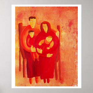 Poster Famille assise
