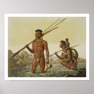 Poster Famille Botocudos, Rio Grande, Brésil, de 'Le Cos