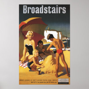 Poster Famille britannique du sud de chemins de fer sur
