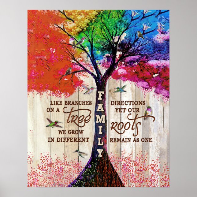 Poster Famille Comme Branches Sur Un Arbre (Devant)