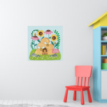 Famille d'abeilles à miel