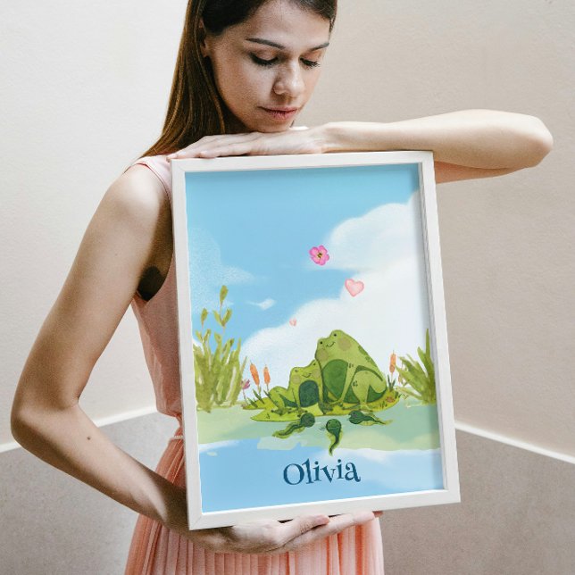 Poster Famille de grenouilles amoureuses (Créateur téléchargé)