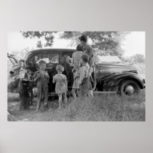 Poster Famille de migrants, 1940