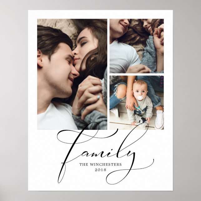 Poster Famille élégante 16x20 3 Collage photo (Devant)