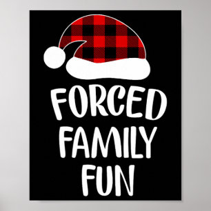 Poster Famille Forcée Fun Thanksgiving Holiday À Christma