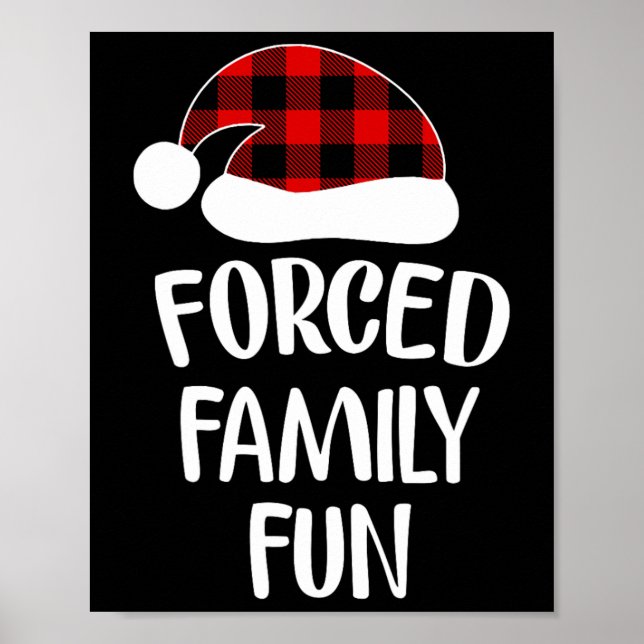 Poster Famille Forcée Fun Thanksgiving Holiday À Christma (Devant)