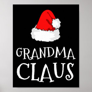 Poster Famille grand-mère Claus Noël Père Noël Casquette 