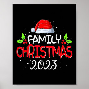 Poster Famille Noël 2023 Equipe Correspondante Père Noël