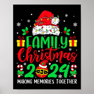 Poster Famille Noël 2024 Equipe Correspondante Père Noël