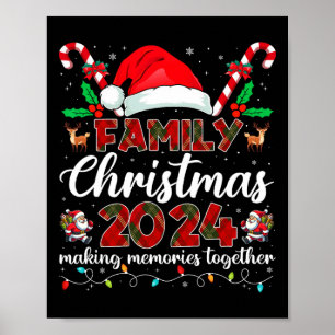 Poster Famille Noël 2024 Equipe Correspondante Père Noël 