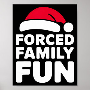 Poster Famille Noël Fun Noël Fête de Noël Fête Pajama Fam