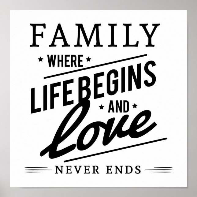 Poster Famille où la vie commence et l'amour ne finit jam (Devant)