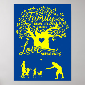 Poster Famille où la vie commence et où l'amour ne finit 