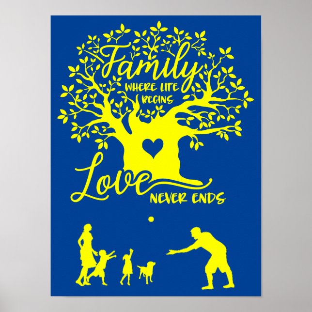 Poster Famille où la vie commence et où l'amour ne finit  (Devant)