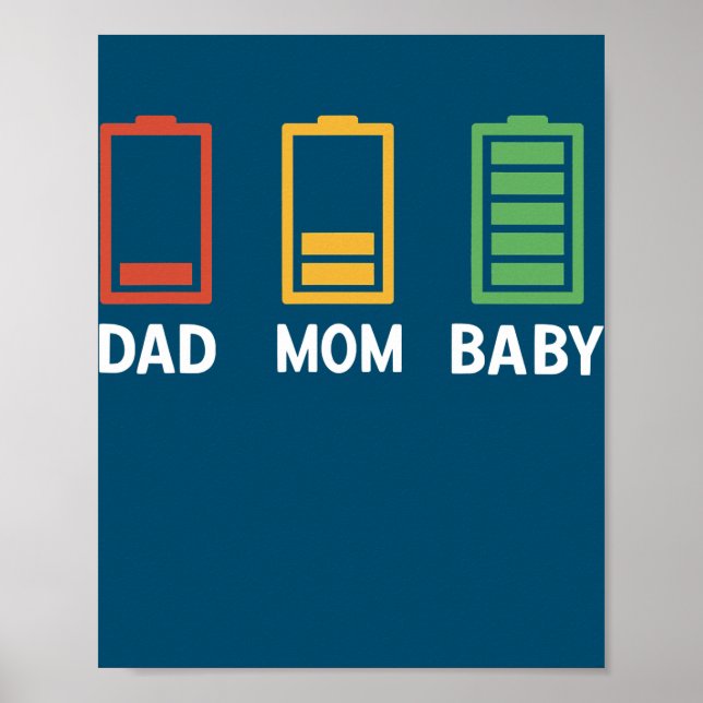 Poster Famille Parents maman papa bébé enfant (Devant)