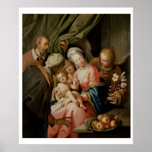 Poster Famille sainte avec St Anne