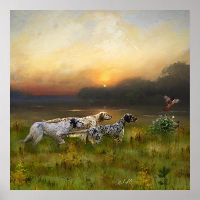 Poster Famille Setters (Devant)