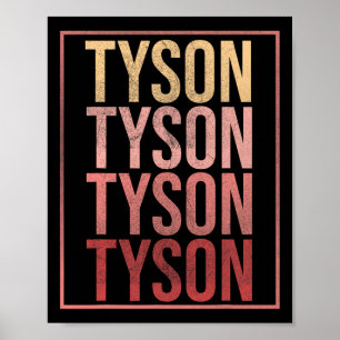Poster Famille Tyson Nom personnalisé Super Vintage